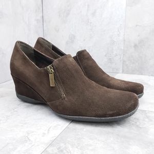 Aquatalia By Marvin K Brown Suede Wedge Booties